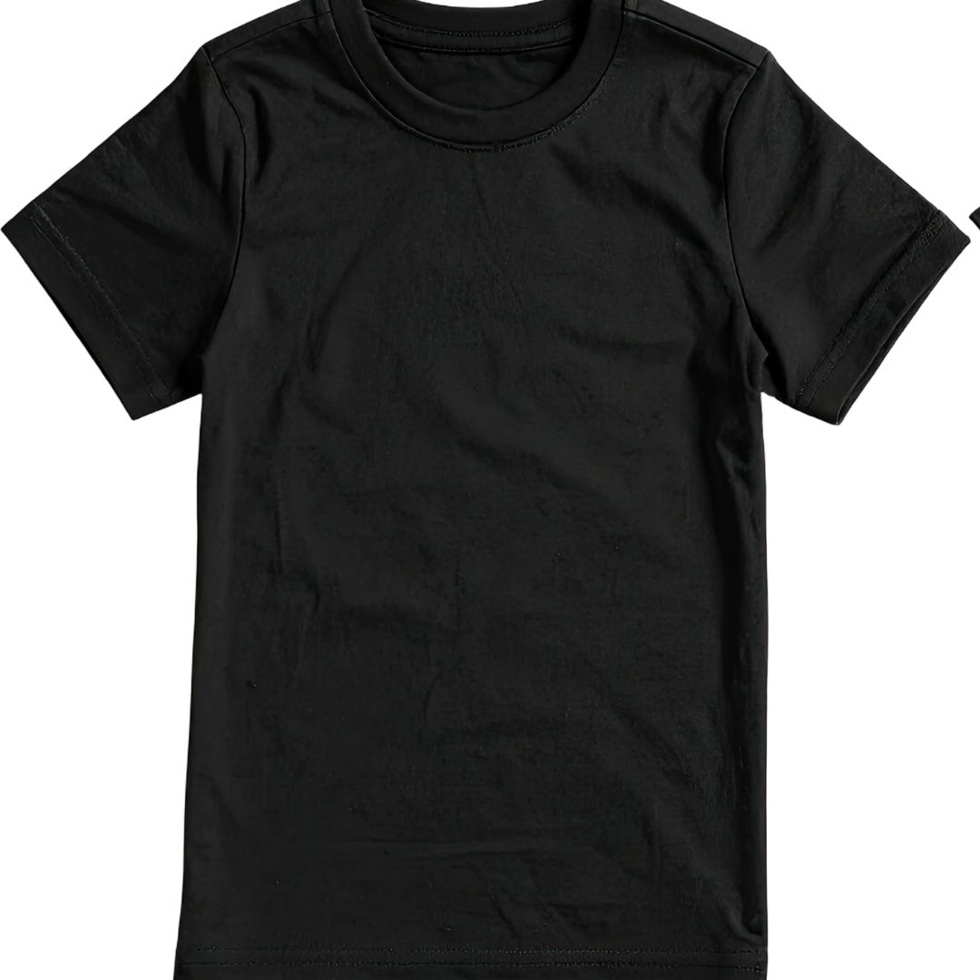 Plus Fit Plain T-Shirt For Men's (Medium) - White: Medium - Image 2