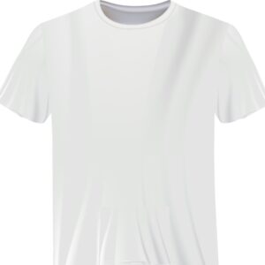 Plus Fit Plain T-Shirt For Men's (Medium) - White: Medium